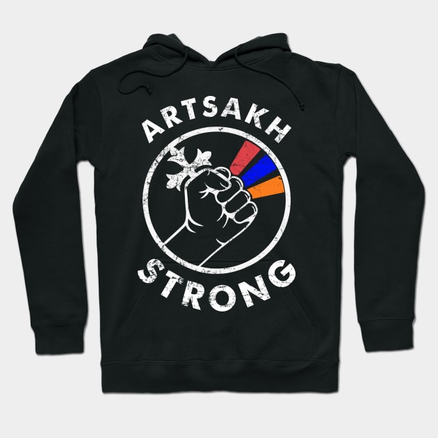 Distressed Artsakh Strong Artsakh is Armenia - Armenian Flag Hoodie by kikiao